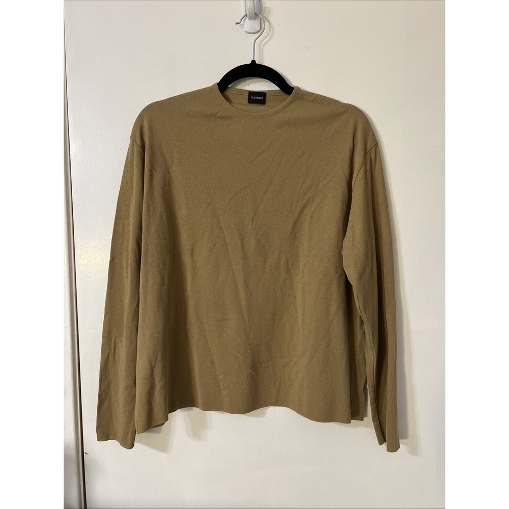 Jil sander Polyamid Brown Knit Long Sleeve Sweater Sz 12 Preppy See Pics